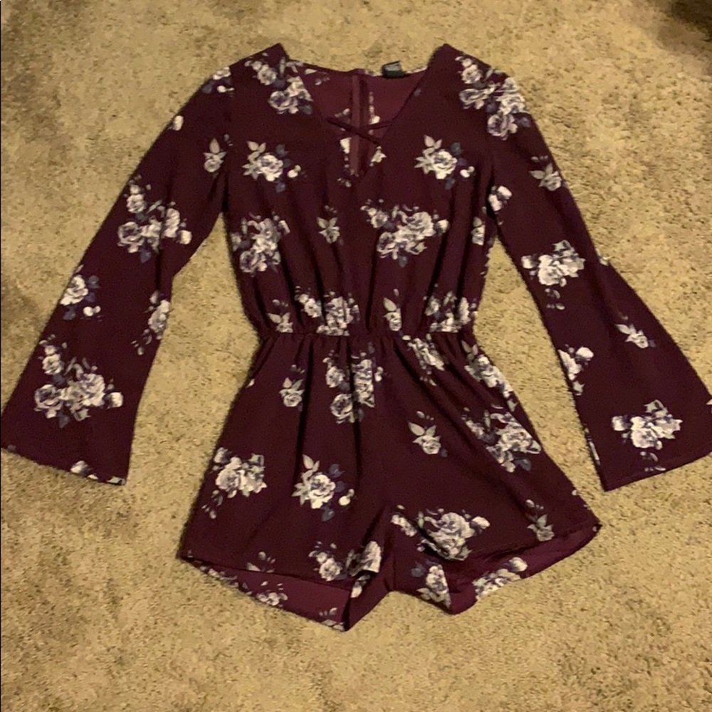 Maroon/ Purplish Rue21 Romper